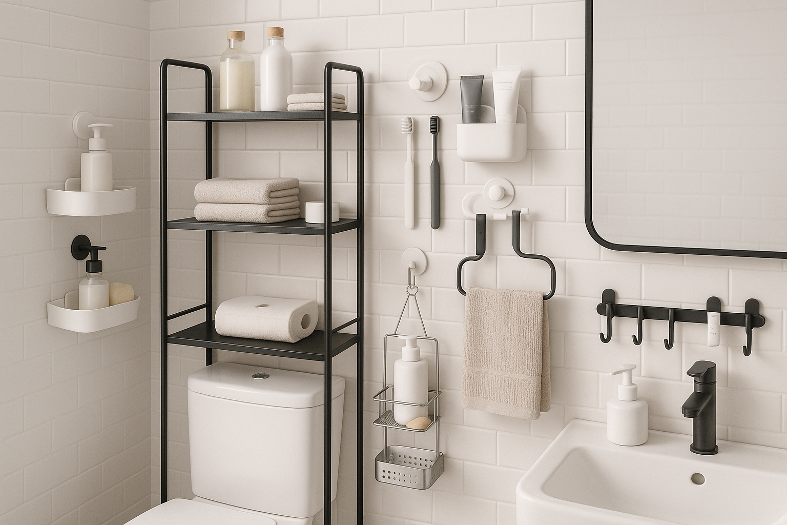 Accessoires astucieux pour la salle de bain