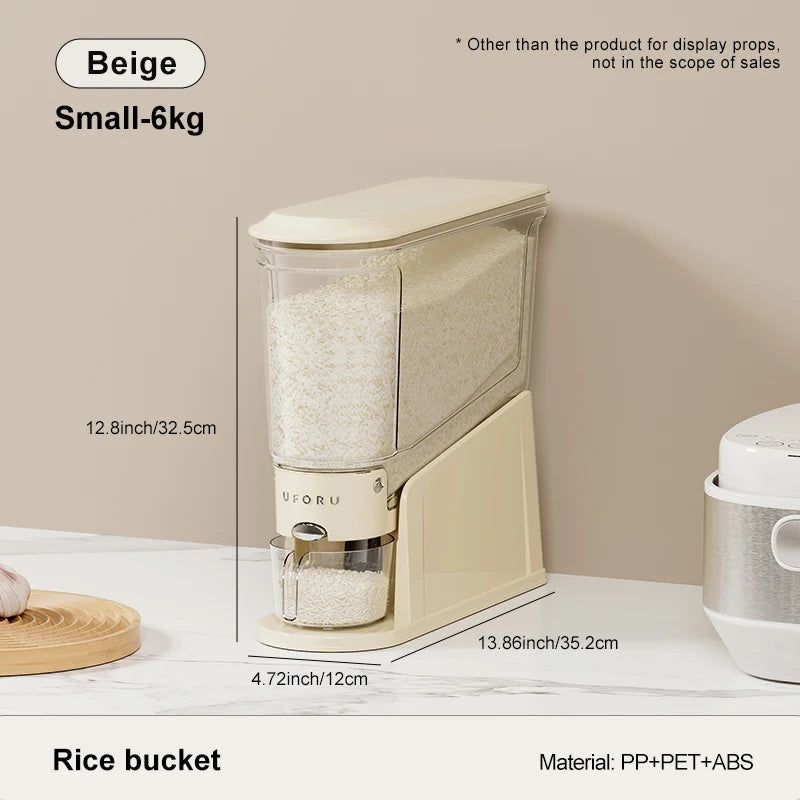 Distributeur de Riz Hermétique UFORU — Boîte de Rangement Alimentaire Anti-Humidité