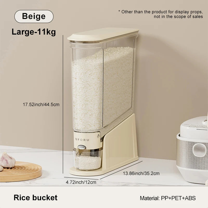 Distributeur de Riz Hermétique UFORU — Boîte de Rangement Alimentaire Anti-Humidité
